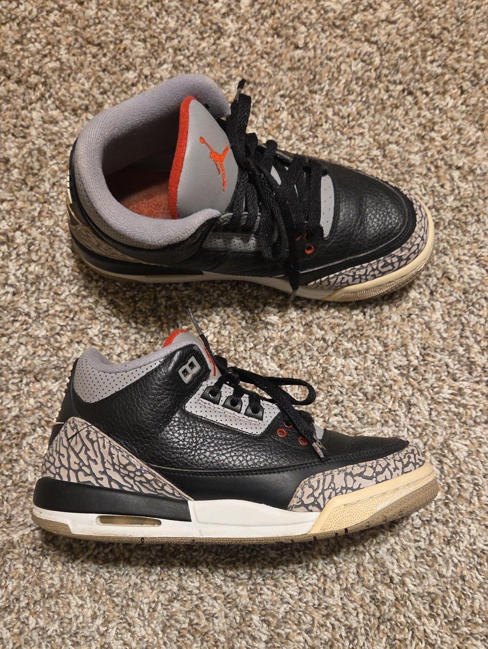 Youth NIKE Air Jordan 3 Retro "Black Cement"